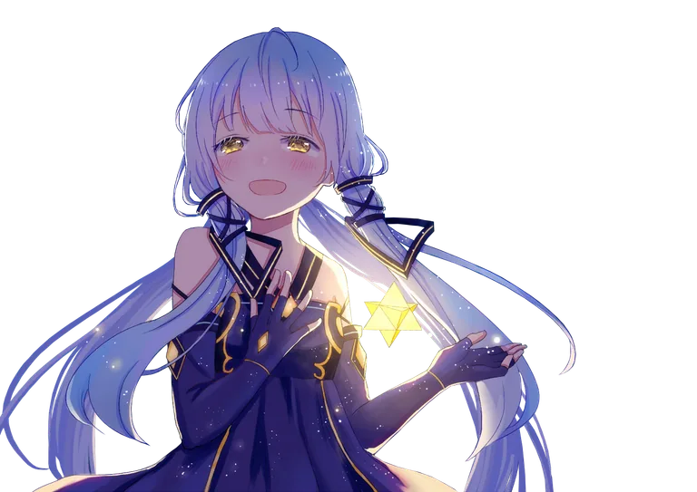 Anime Girl with a Glowing Star
