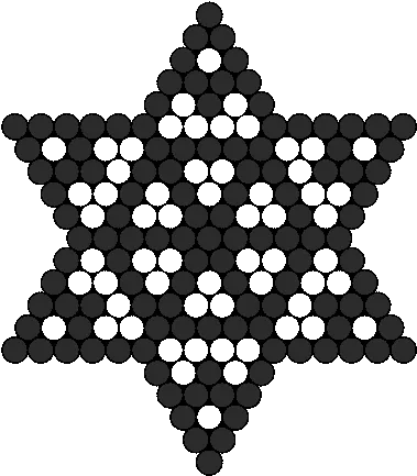 Black and White Circular Mosaic Star