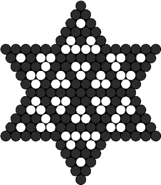 Black and White Circular Mosaic Star