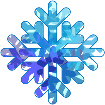 Blue and Purple Geometric Snowflake
