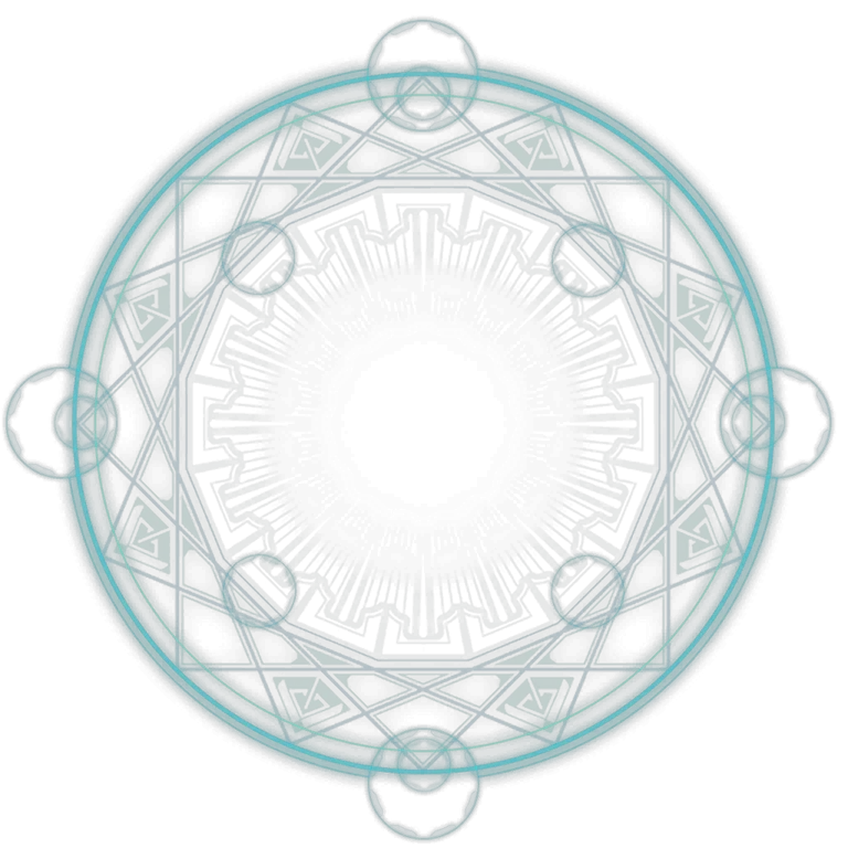 Pale Teal Geometric Mandala