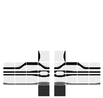 White Futuristic Roblox Pants Template PNG