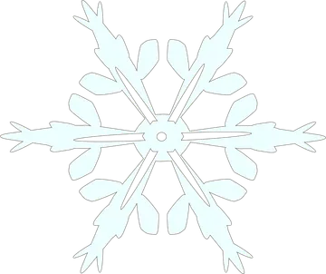 Pale Blue Six-Point Snowflake Cutout