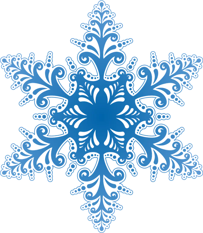 Blue Ornamental Snowflake