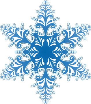 Blue Ornamental Snowflake