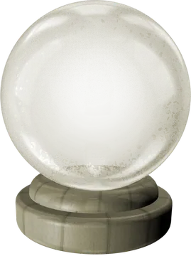Transparent Glass Sphere on a Round Base