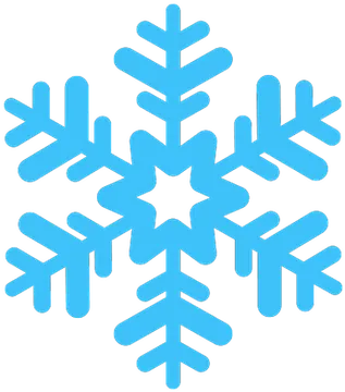 Blue Six-Point Snowflake Graphic