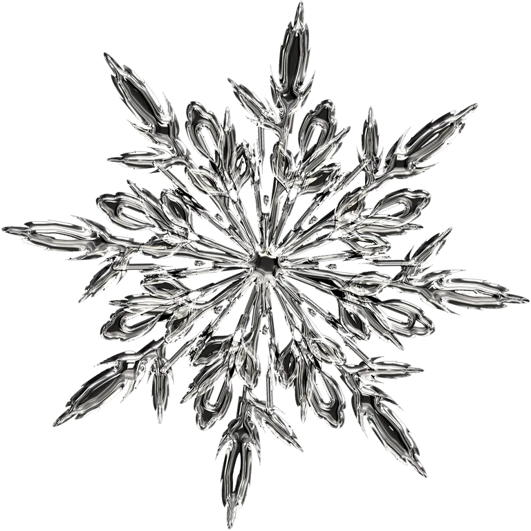 Intricate Silver Snowflake Illustration