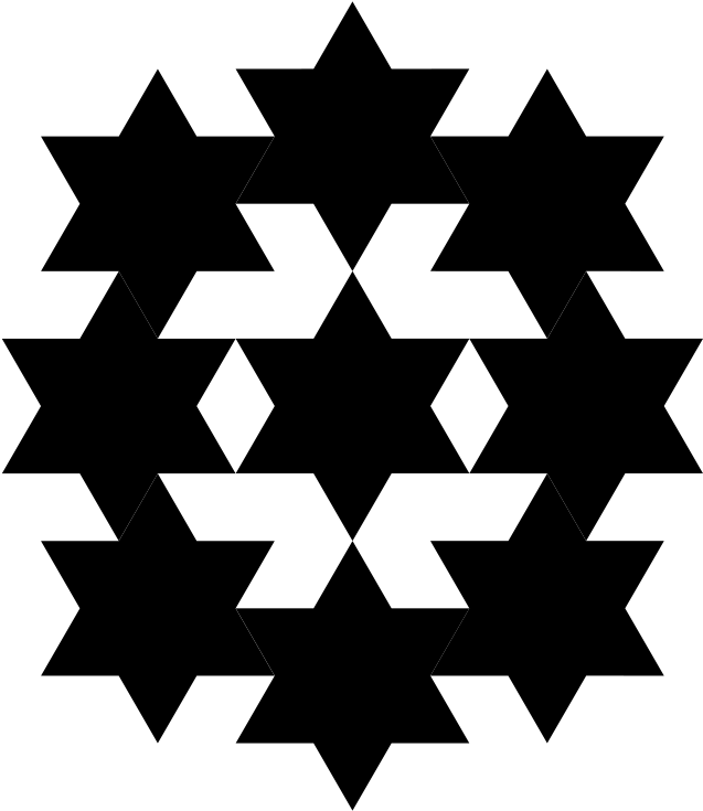 Black Geometric Star Pattern