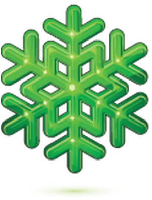 Green Snowflake Graphic