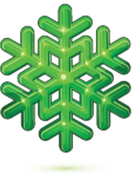 Green Snowflake Graphic