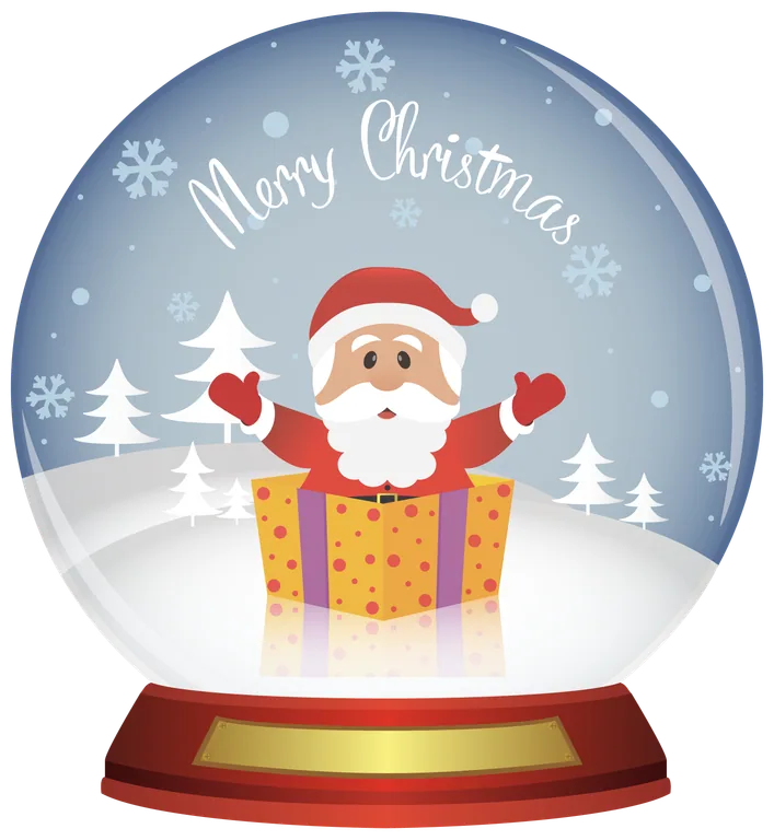 Santa in a Christmas Snow Globe