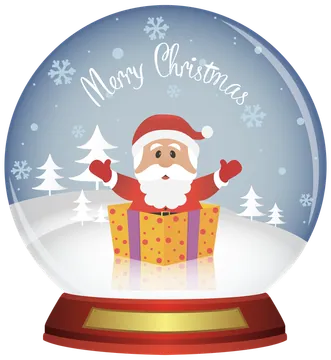 Santa in a Christmas Snow Globe