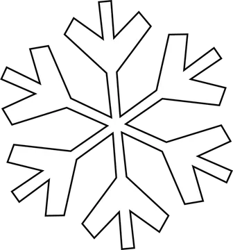 Black Outline Snowflake Shape