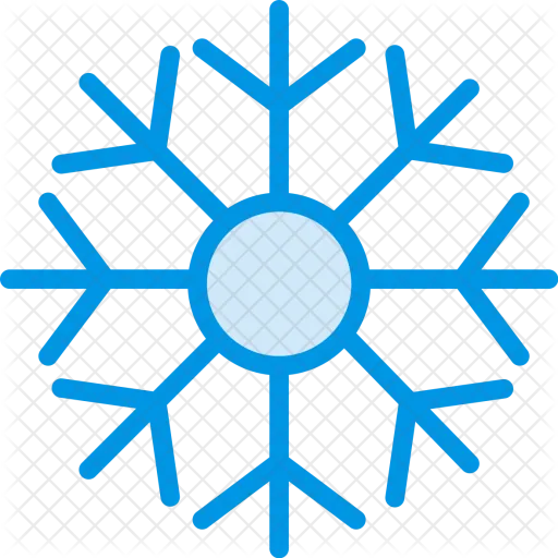 Blue Snowflake Line Icon