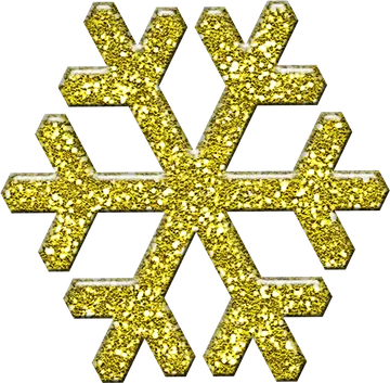 Gold Glitter Snowflake Symbol