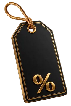 Black and Gold Discount Tag