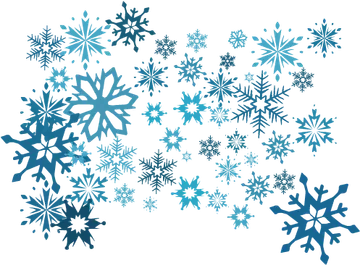 Blue Snowflake Pattern on White