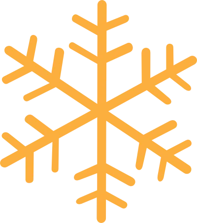 Orange Snowflake Symbol