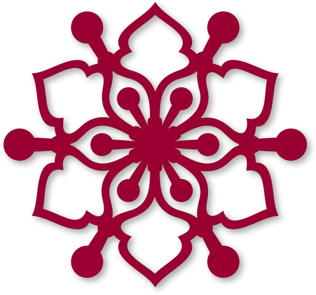 Burgundy Snowflake Cutout Ornament