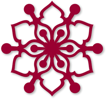 Burgundy Snowflake Cutout Ornament