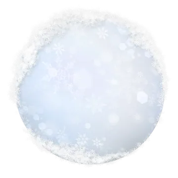 Frosted Blue Winter Snowflake Circle