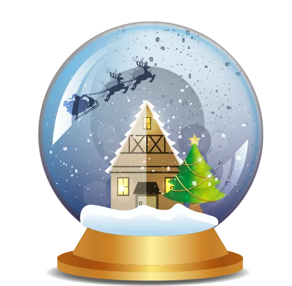 Christmas Snow Globe with Cabin and Tree