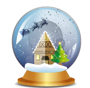 Christmas Snow Globe with Cabin and Tree