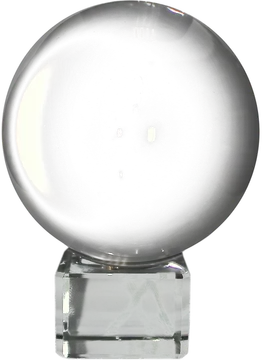 Clear Glass Crystal Ball on Stand