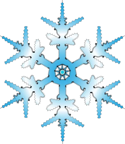 Intricate Blue Snowflake Illustration