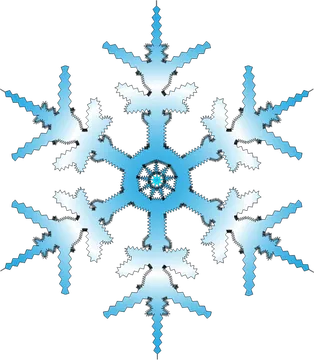Intricate Blue Snowflake Illustration