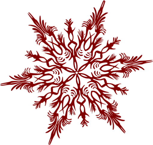 Intricate Red Snowflake Ornament