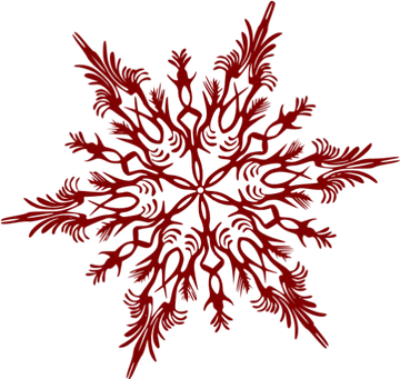 Intricate Red Snowflake Ornament