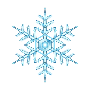 Blue Geometric Snowflake Illustration