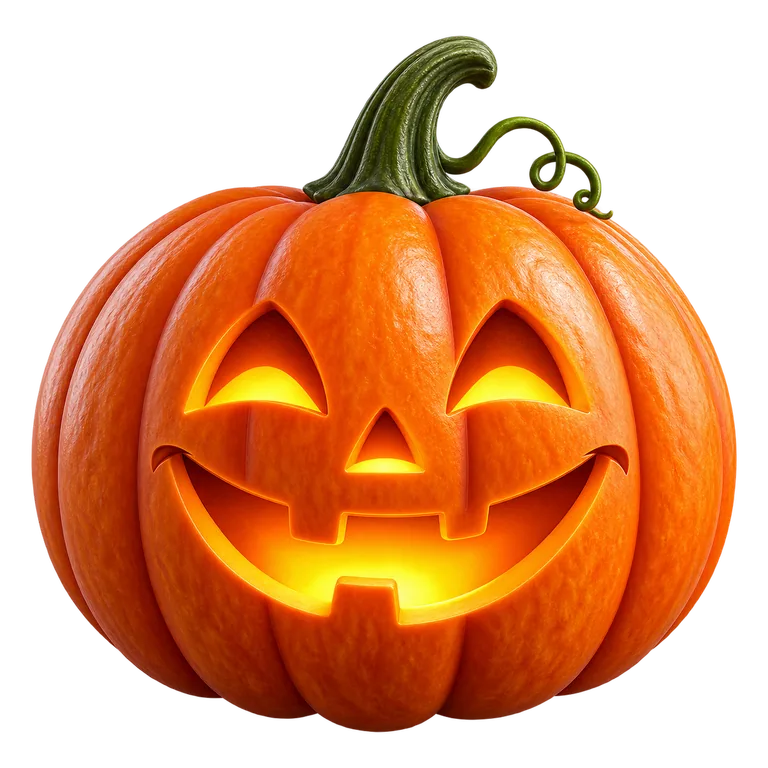 Glowing Orange Jack-o'-Lantern Pumpkin