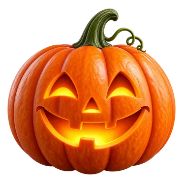 Glowing Orange Jack-o'-Lantern Pumpkin