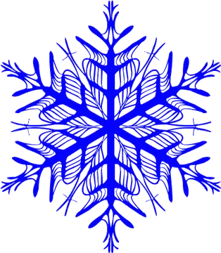 Blue Ornate Snowflake Illustration
