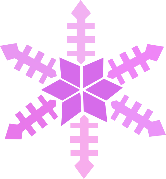 Pink and Purple Geometric Snowflake