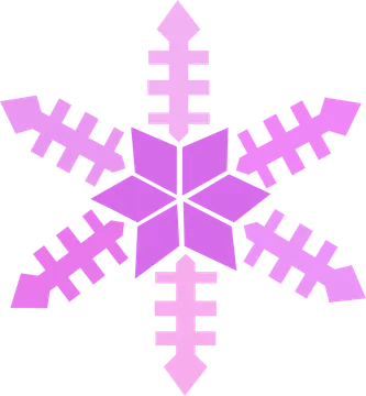 Pink and Purple Geometric Snowflake