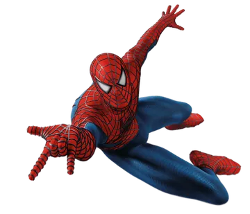 Spider-Man en costume toile rouge et bleu