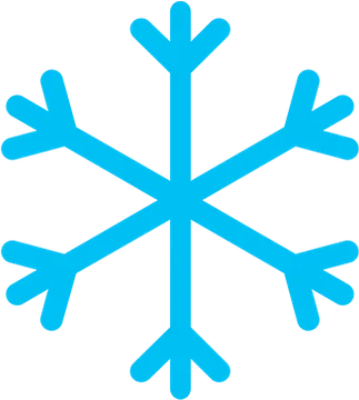 Bright Blue Snowflake Symbol