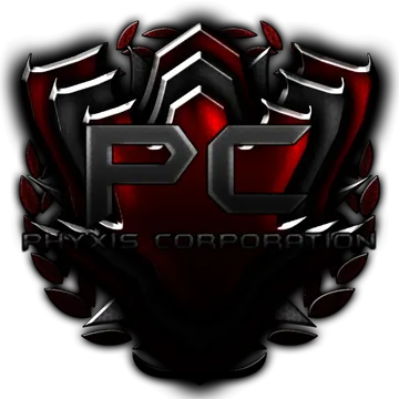 Red and Black PC Corporation Emblem