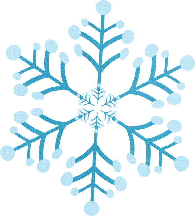 Light Blue Branching Snowflake Illustration