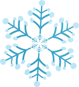Light Blue Branching Snowflake Illustration