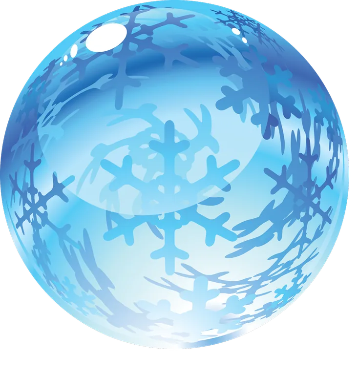 Blue Snowflake Christmas Ornament
