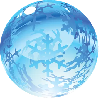 Blue Snowflake Christmas Ornament