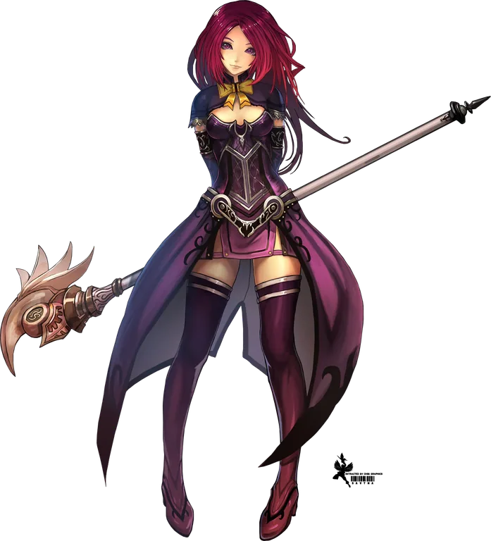Red-Haired Fantasy Sorceress with Ornate Staff