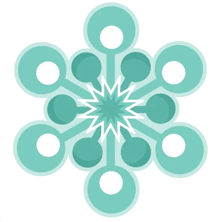 Turquoise Geometric Floral Mandala
