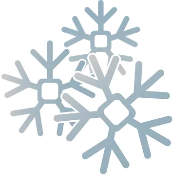 Three Pale Blue Snowflake Illustrations