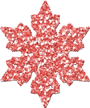Red Glitter Six-Point Snowflake